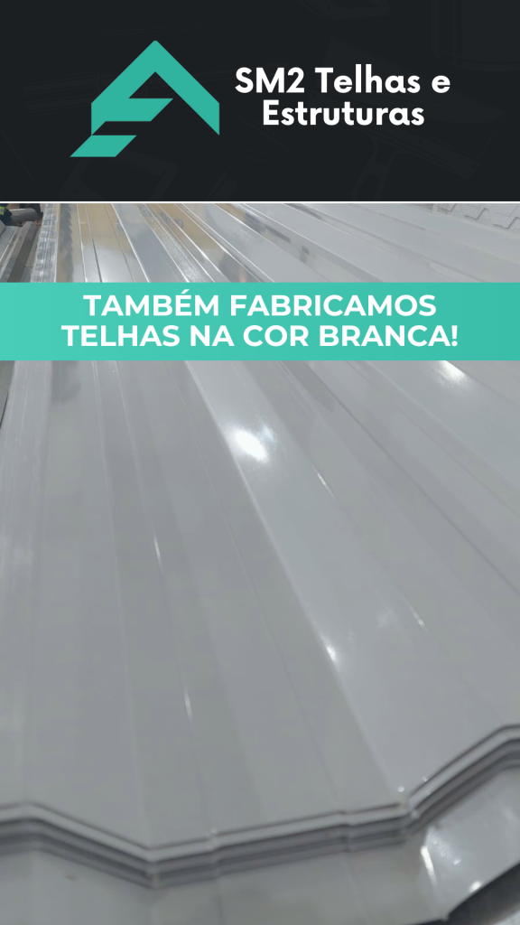 Também fabricamos telhas na cor branca! Dê um toque de sofisticação ao seu projeto com nossas telhas na cor branca!