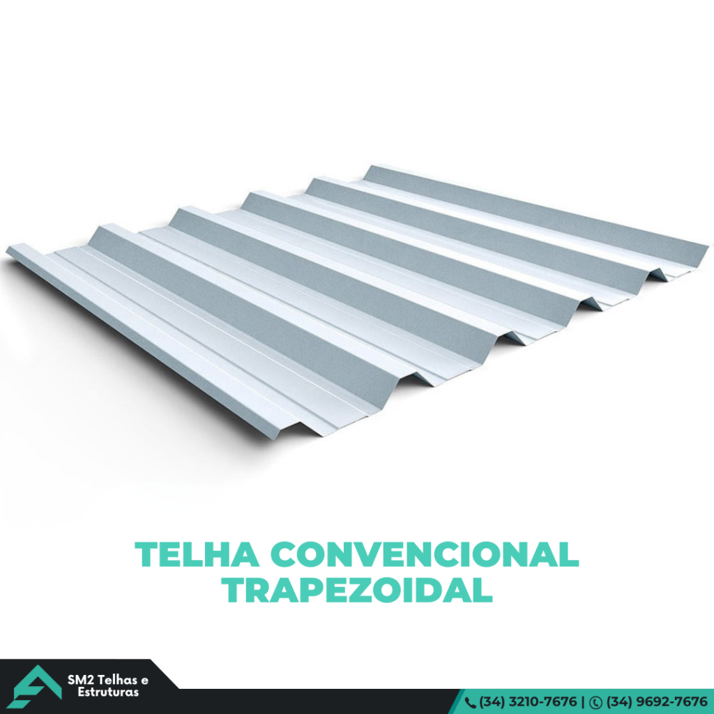 Telha convencional trapezoidal. Telhas trapezoidais são a escolha perfeita para projetos residenciais, comerciais e industriais!
