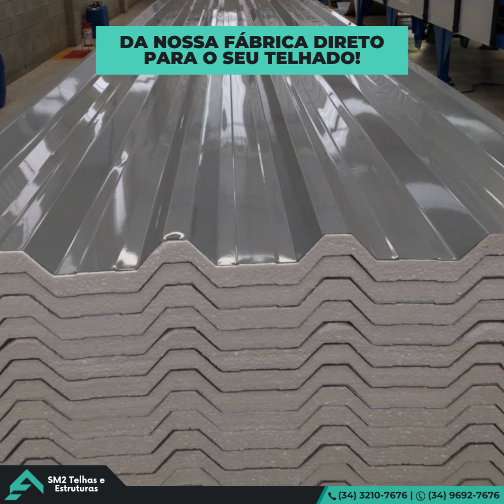 Da nossa fábrica direto pro seu telhado. Fabricação Própria: Da nossa fábrica direto pro seu telhado. Aqui, a SM2 cuida de tudo: da produção à entrega. garantimos prazos reduzidos