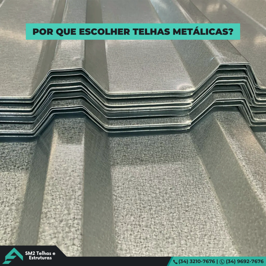 Telhas metálicas x telhas convencionais. Na SM2, você encontra modelos com acabamento de alta qualidade e proteção superior.