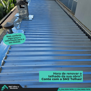 Troca de telhado - renovando com eficiência. A SM2 realiza a troca completa do seu telhado, substituindo por telhas metálicas duráveis e eficientes.