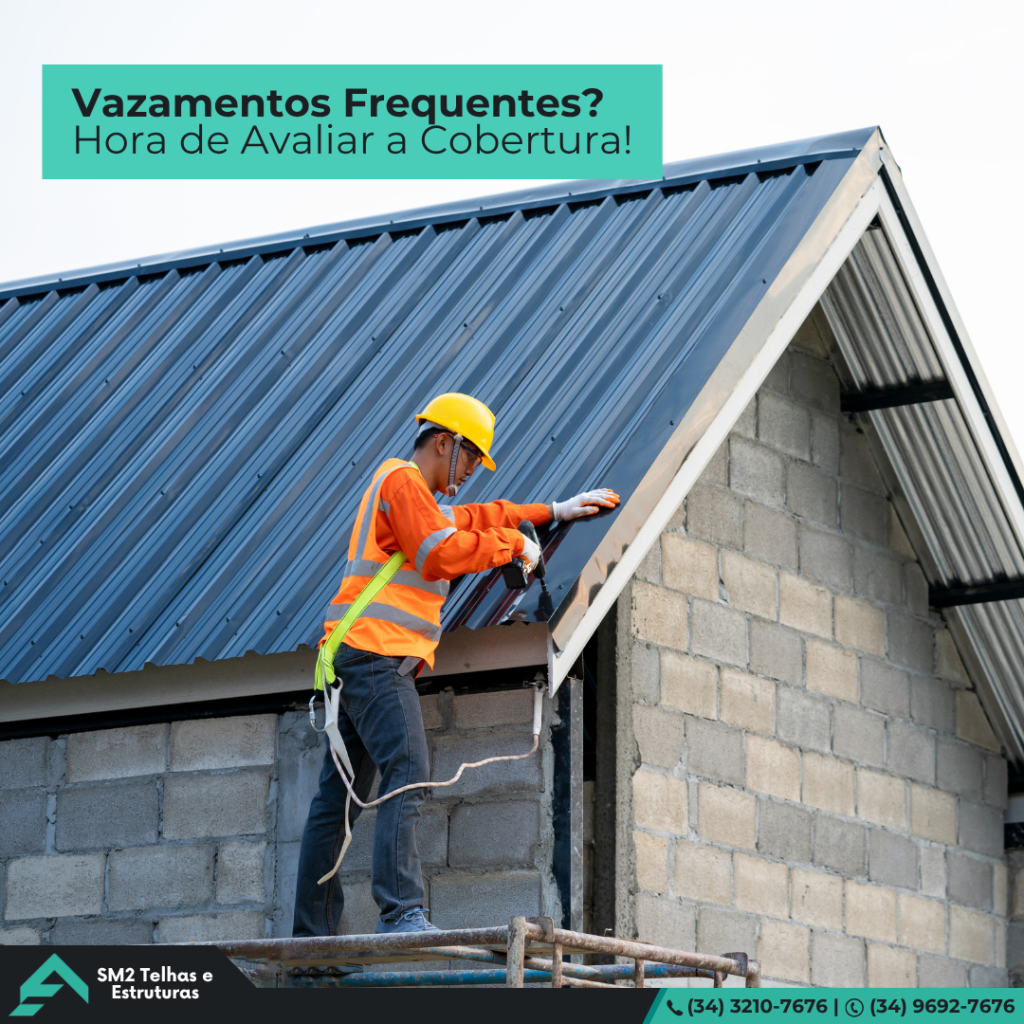 Vazamentos Frequentes? Hora de Avaliar a Cobertura! Pequenos vazamentos podem indicar desgaste estrutural mais profundo.